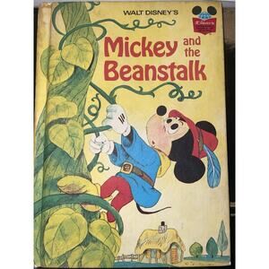 Disney Mickey and The Beanstalk 1973 Vintage Hardcover Children's Book
